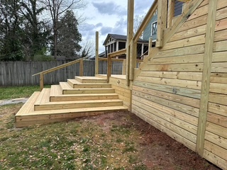 Wide Deck Stairs